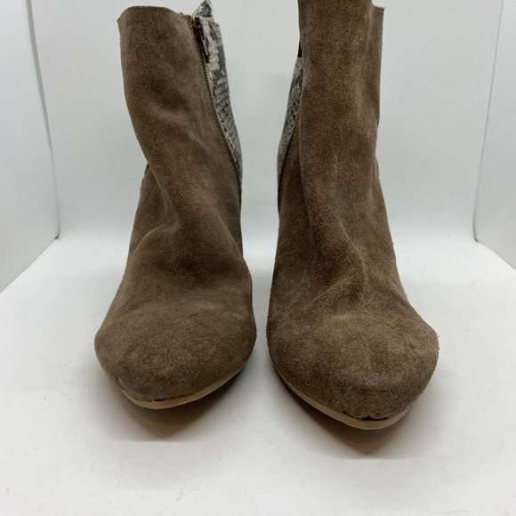 Naughty Monkey Sz 8.5 Woman's bootie Snake like Leather Side Zip Fashion boots - Picture 5 of 11